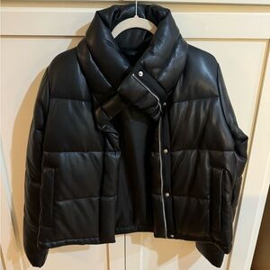 Abercrombie Vegan Leather Puffer Sz Medium- Never Worn!